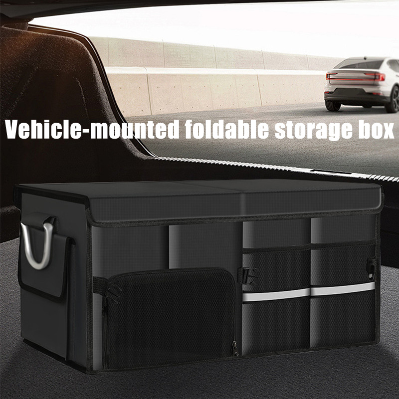 Car Storage Box Waterproof Oxford Fabric Foldable Car Storage Box Multi-Functional Universal