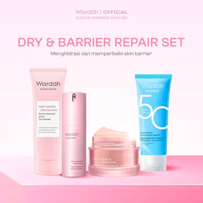 z3kl- [11.11 Glow Deals] Wardah Paket 4 Pcs Skincare Solusi Masalah Kulit - Facial Wash,