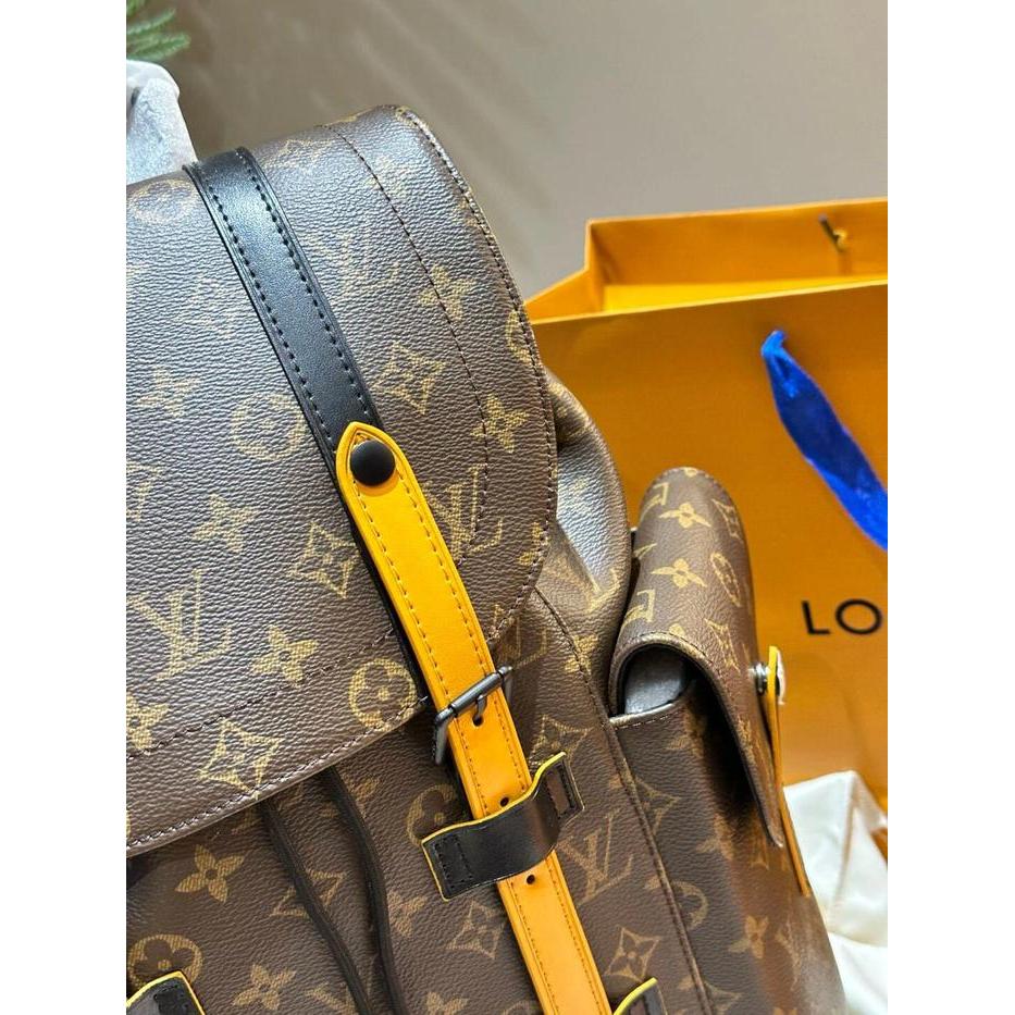 Terpopuler [100% Ori/Box + Dust Bag]Lv Christopher Tas Ransel 33X13X44Cm/Ransel Pria Terlaris