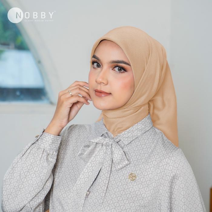 TERMURAH Nobby Hijab Basheera Scarf Kerudung Segi Empat Voal Premium