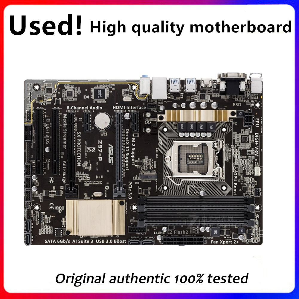 Z97P For Z97-P Desktop Motherboard Z97 LGA 1150 For Core i7 i5 i3 SATA3 USB3.0 Original Used Mainboa