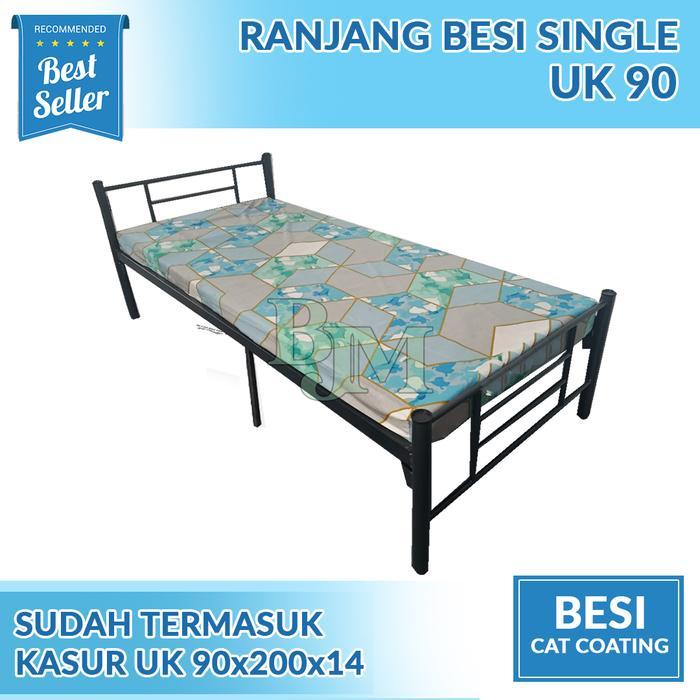 Ranjang Single 90 + Kasur Rebonded