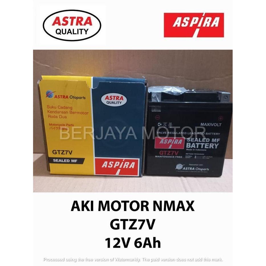 Aki Motor Nmax Gtz7V 12V 6Ah Original Aspira