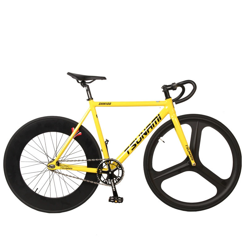 Tsunami Fixed Gear Bike SNM100 Aluminum Alloy Frame Fixie Single Speed Bicycle 700C Fits V-brakes