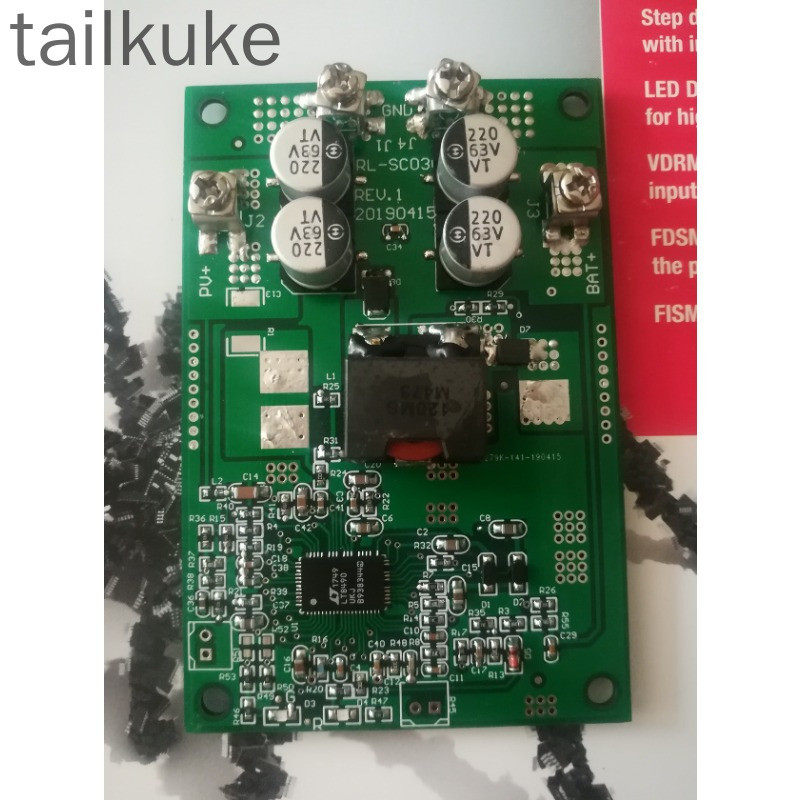 300W Mppt Solar Controller Lt8490/Lt8491 Automatic Step-Up And Buck Rv Battery Charging