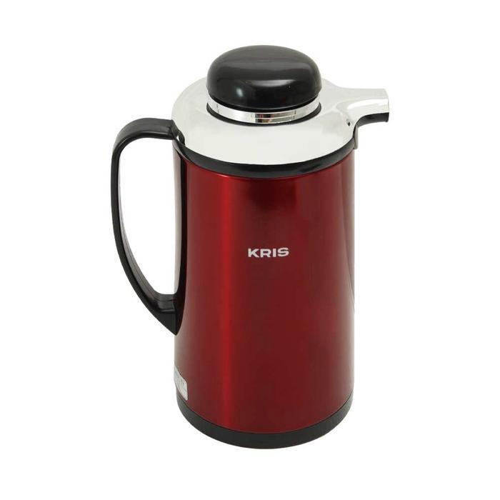 q6cr- Azko Kris Teko Vacuum Flask Dengan Glass Liner Wadah Air Minum Panas Termos Drinkware