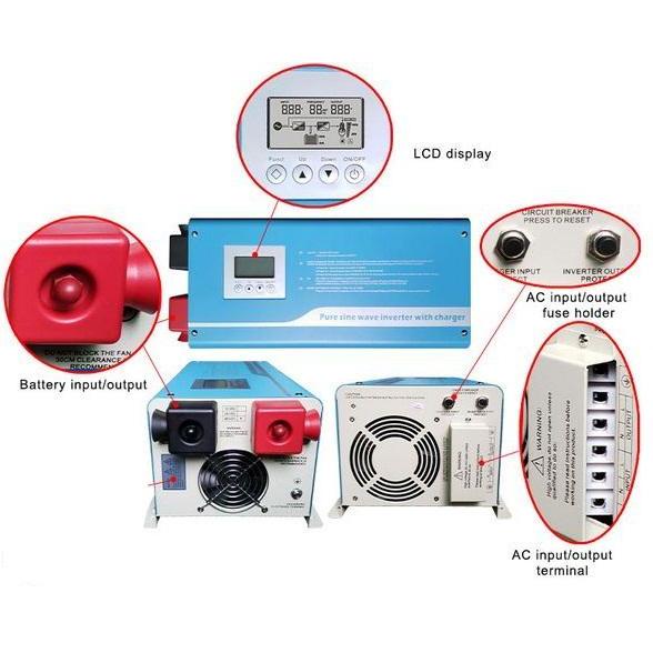 Inverter LF 48V 6000watt peak 12000watt Trafo Toroidal Frekuensi 6000w