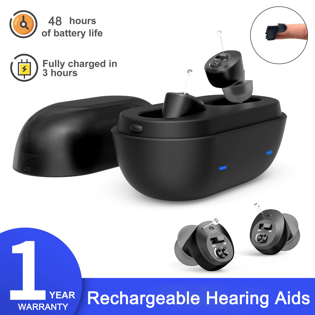 New Rechargeable Hearing Aids Mini CIC Invisible Hearing Aid Sound