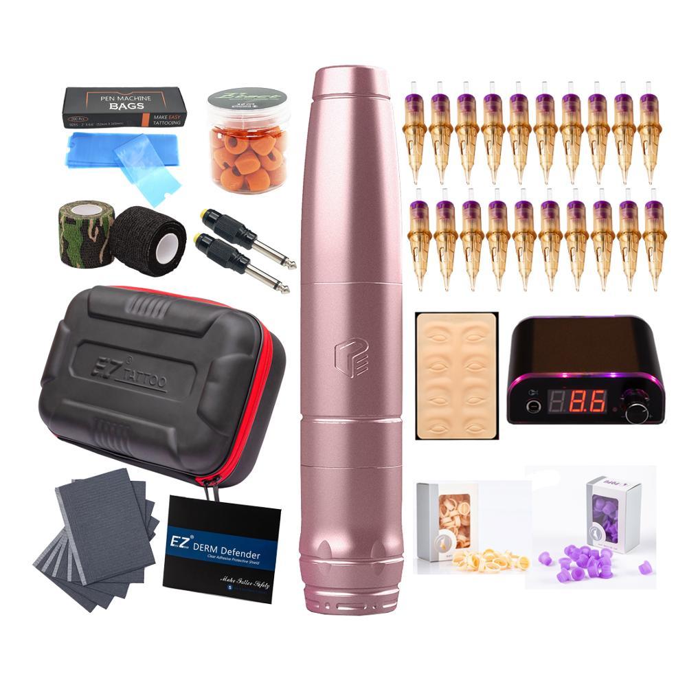 EZ  Defender 2-in-1 Rotary Tattoo Machine Pen EZ V Select Cartridge Tattoo Needles Permanent Makeup 