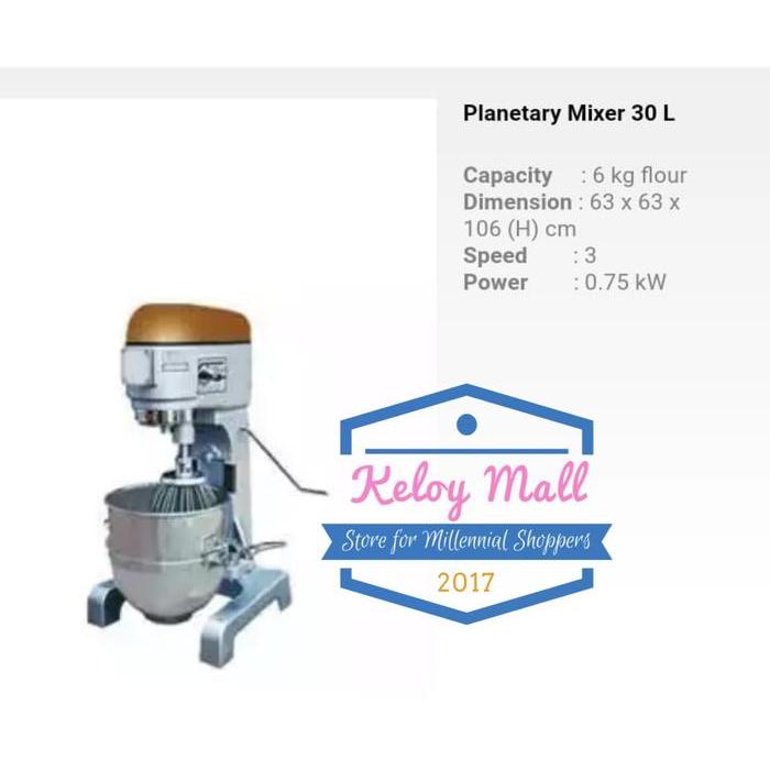 Mixer Jade'S 30 Liter Taiwan 750 Watt Mixer Roti Jds-301 Good Friend