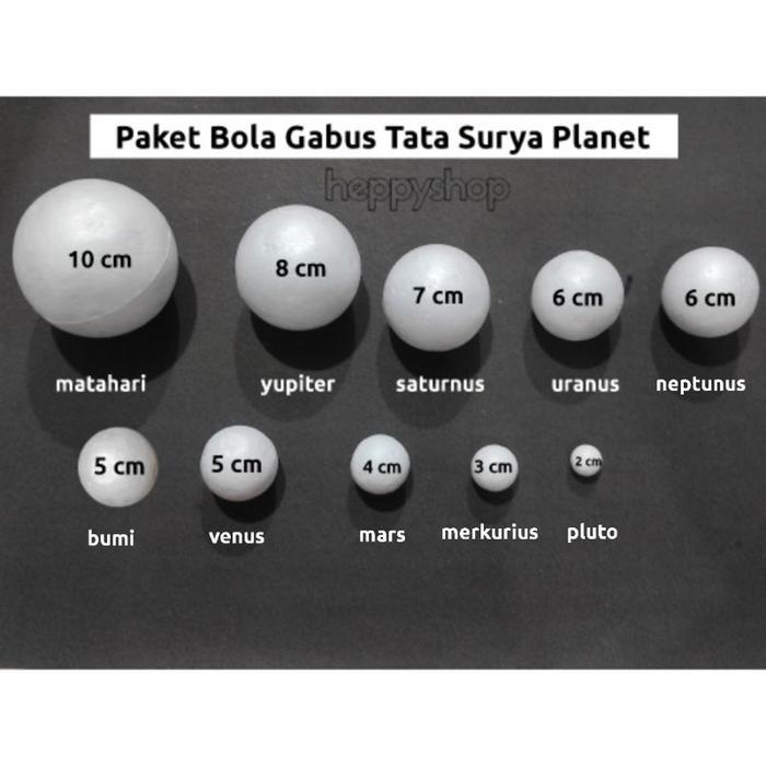 Paket Bola Gabus Tata Surya Planet Styrofoam