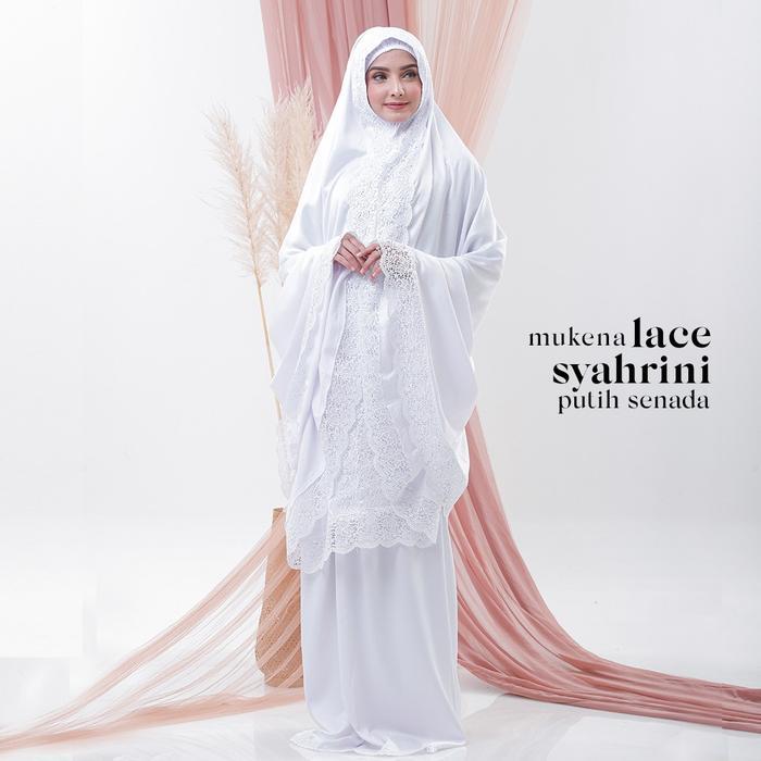 ASLI Leesy.id - Mukena Dewasa Jumbo Satin Velvet Motif Lace Syahrini READY STOCK