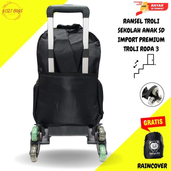 Tas Trolly Anak Laki Laki Sd Smp Remaja Roda 3/Roda 6 Anti Air Troli Bisa Naik Tangga Serbaguna