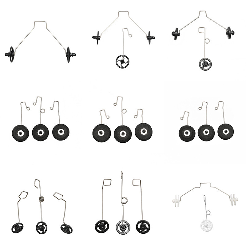 1Set Rc Foam Hand Throwing Glider Fighter Landing Gear With Wheel For Cessna 801 803 J11 J20 Su57