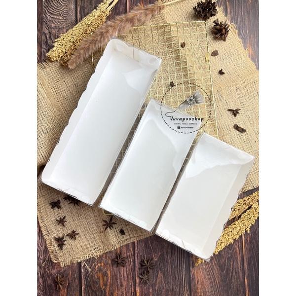 Bisa Spk Dus Mika Putih Isi 5Pcs / Dus Kue Bening Transparan / Box Kue Brownies