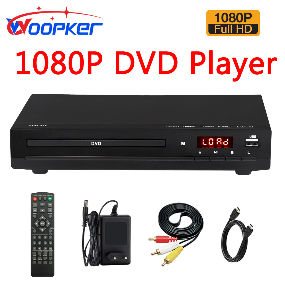 Woopker DVD Player DVD-238 HD 1080P Multimedia Digital TV Portable DVD Player Support