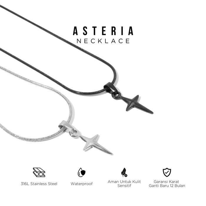 h2e3- Project Ninetyseven - Asteria Necklace - Kalung Pria Wanita Anti Karat Premium Kalung