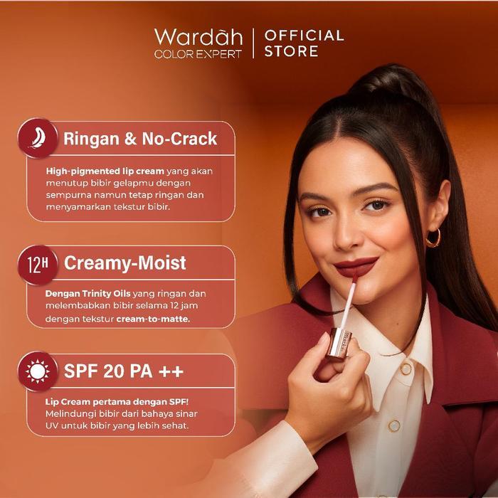 bde1- (Fs) Wardah Matte Lip Cream - Warna Intense Dan Tahan Lama - Matte Finish Gloss