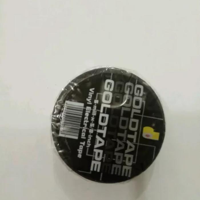 Solasi Isolasi Lakban Pelekat Kabel Listrik PLN Hitam Gold Tape