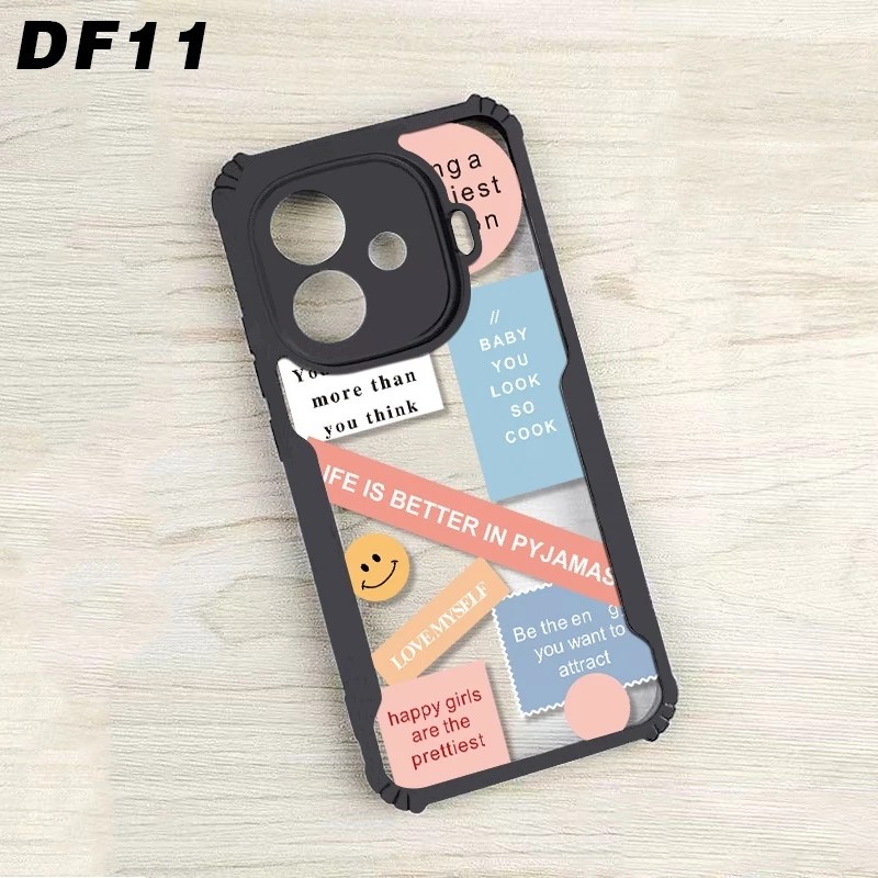 CASE CLEAR MOTIF FUSION SHOCKPROOF FOR OPPO A5 5G/4G 2025 A5 PRO 5G A52/A92 A53 /A33 A54 4G A55 4G A