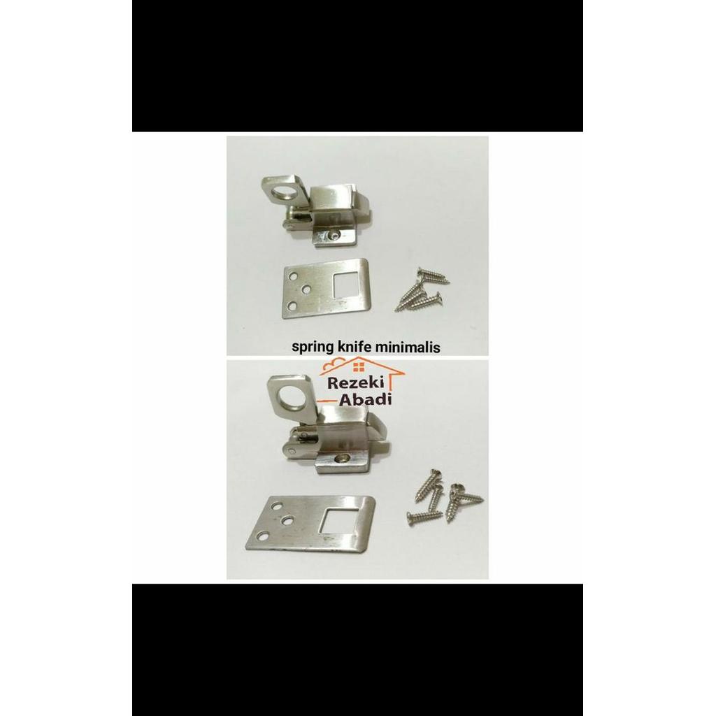 Terbaru - Spring Knife Minimalis BNZ / Slot Jendela / Grendel Jendela