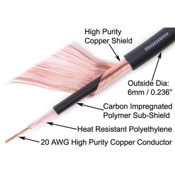 MOGAMI 2524 ORIGINAL JAPAN - AMPHENOL PLUG INTRUMENT CABLE 3 METER