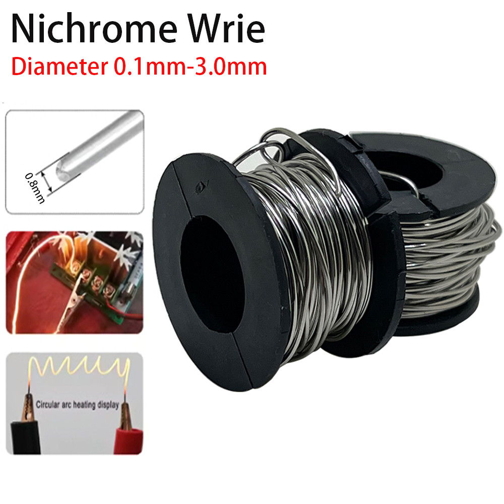 1/5 roll 0.1mm - 3.0mm Nichrome Wire Cr20Ni80 Heating Wire for Foam Cutting & Electric Heating