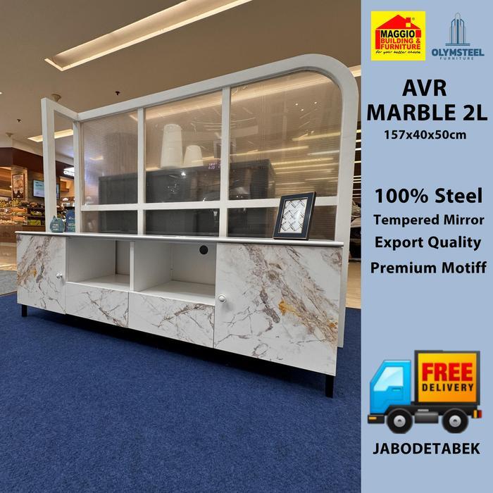 RAK TV MINIMALIS - FURNITURE BESI - MEJA TV BESI - RAK TV BESI - LEMARI TV - AVR 2L/AVR STD -