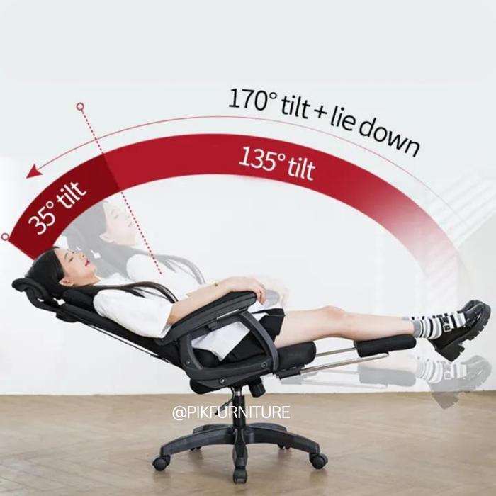 Kursi Kantor Footrest Bangku Kerja Bangku Staff/Karyawan Office Air