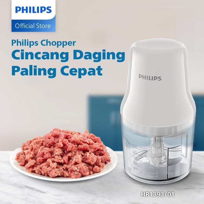 Philips Chopper 0.7L HR1393/00 Penggiling Daging Bumbu Serbaguna, Chopper Philips, Mixer Chopper