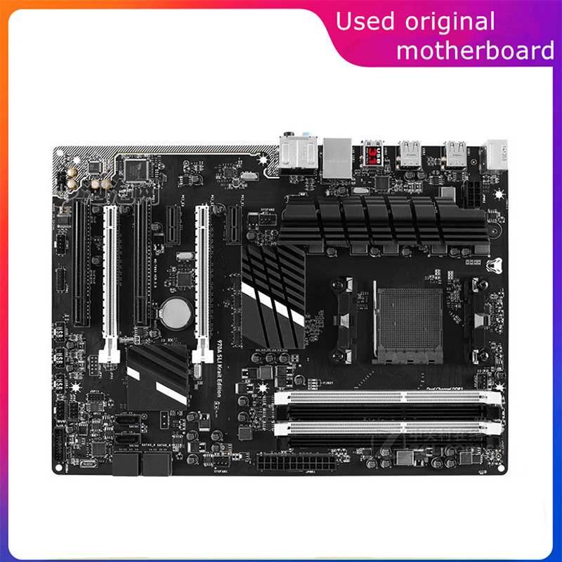 Used AM3+ AM3b For AMD 970 970A SLI Krait Edition Computer USB3.0 SATA3 Motherboard AM3 DDR3 Desktop
