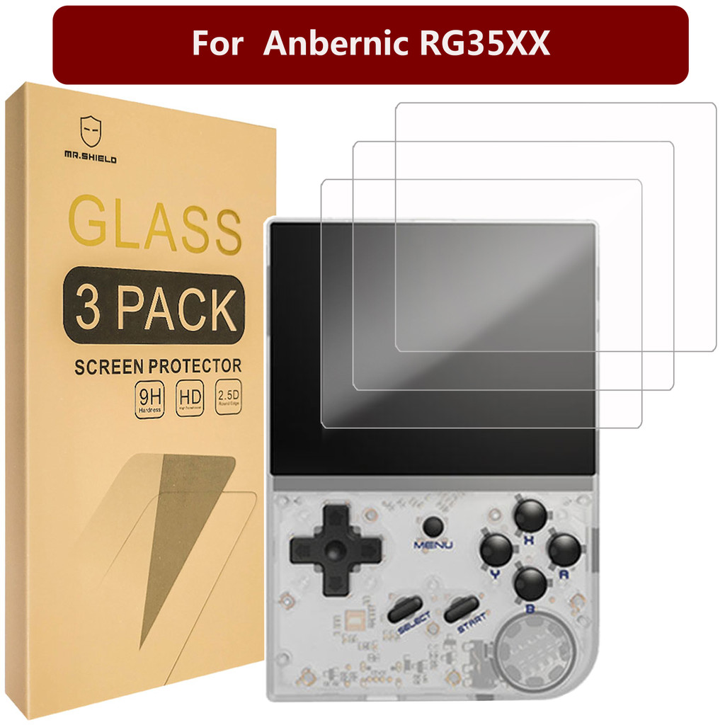 Mr.Shield 3-Pack Screen Protector For Anbernic RG35XX / RG35XX Plus / RG35XX+ Tempered Glass 9H Hard