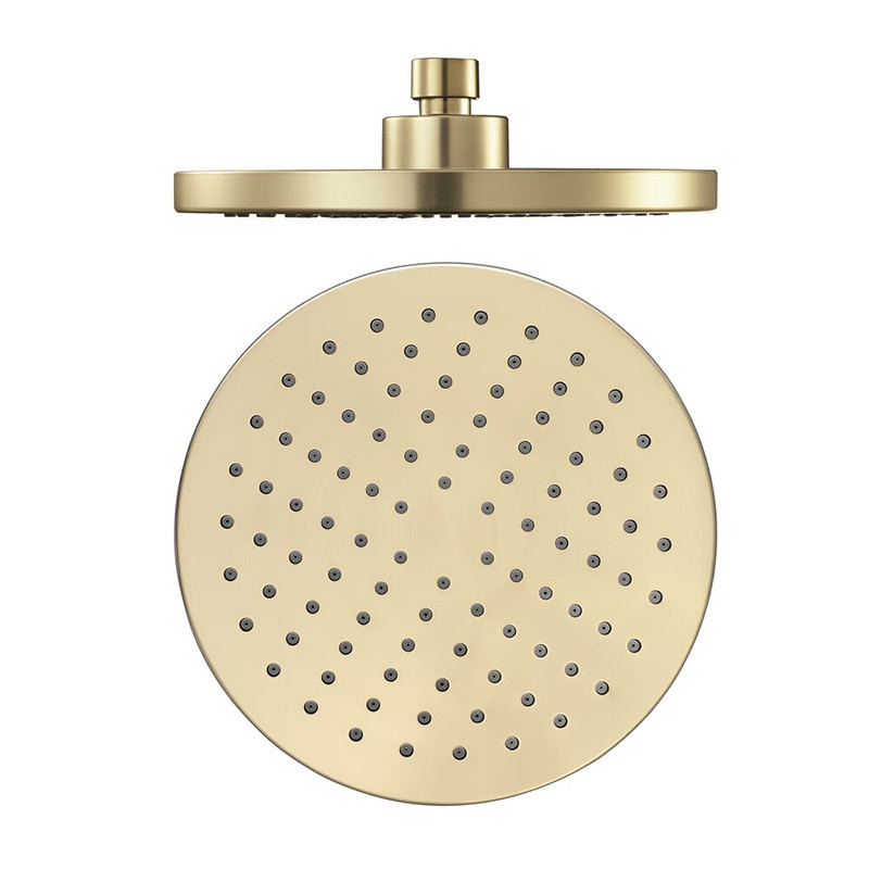 8 Inch High Pressure Shower Head G1/2 Adjustable Polished Brushed Gold Rain Spray Bathroom Shower