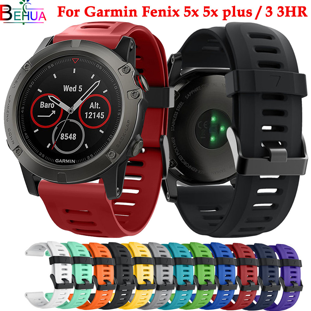 26Mm Wristband For Garmin Fenix 5X/5Xplus/Fenix 3/Fenix 3 Hr Silicone Sport Watchband Strap