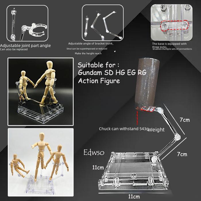 STAND BASE ACTION FIGURE SHF GUNDAM SD SDW SDCS BB HG RG 1/144 KODE 1230