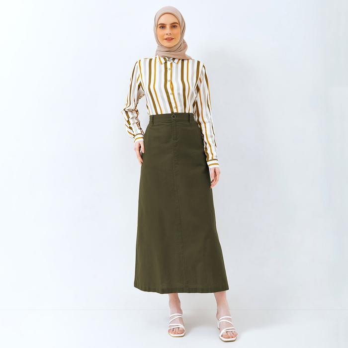 Terlaris - Flamoush Vandes Green Skirt Wanita