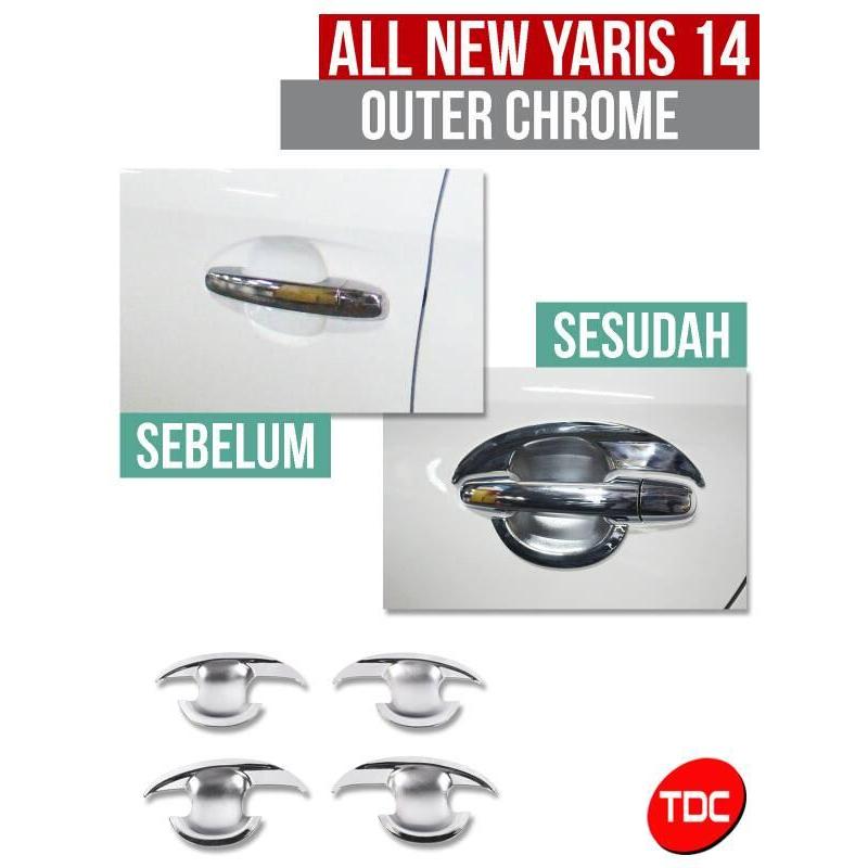 BERGARANSI Outer Chrome All New Yaris 2014 Aksesoris 2014