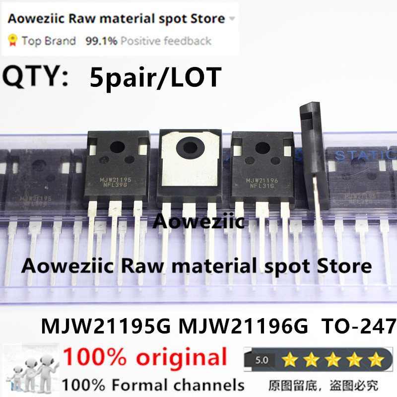 Aoweziic 2018+ 100% New Imported Original Mjw21195 Mjw21196 Mjw21195G Mjw21196G To-247 Power