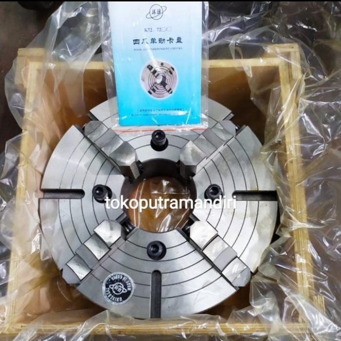 Populer Chuck Bubut 12" 4 Jaw Claw Bubut 4 Jaw Catok Kepala Bubut 12 Inch Terlaris