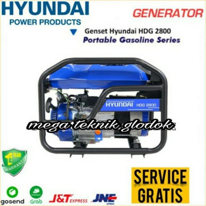 Enggine Genset Hyundai HDI 2800 Generator Listrik Mesin Genset 2000Watt