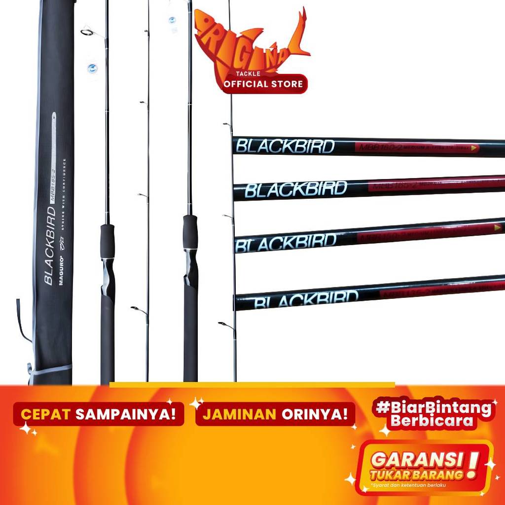 Joran Pancing Spinning Maguro Blackbird Carbon Solid 180cm 150cm 165cm 135cm