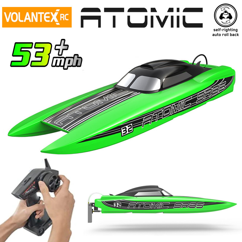 Volantex Rc Boat Atomic Sr85 80Km/H 56Mph High Speed Auto Roll Back Function All Metal Hardwares