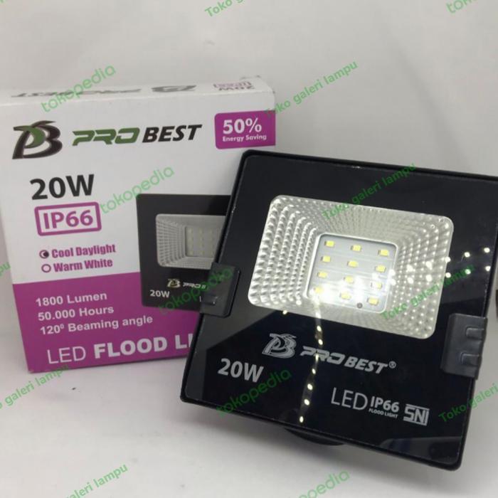 Terlaris LAMPU LED SOROT TEMBAK 20 WATT 20WATT FLOODLIGHT OUTDOOR IP66-Putih SALE
