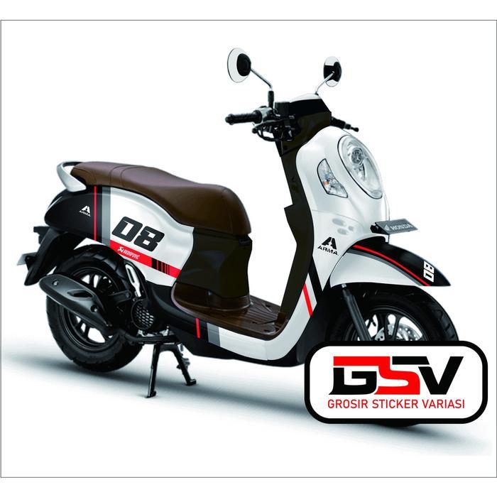 DECAL SCOOPY DECAL SCOOPY FULL BODY FULL BLOK SCOPY DEKAL NEW FI BARU 2021 2022 HITAM PUTIH KEREN