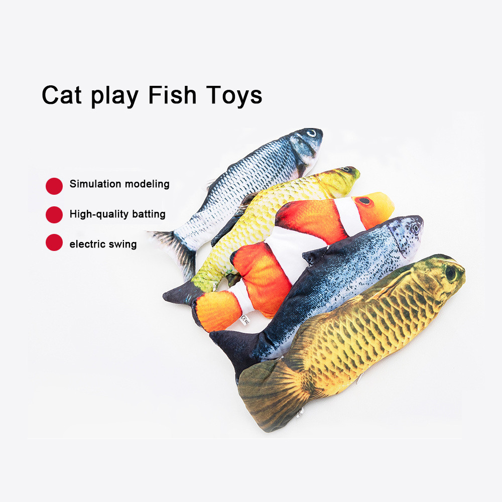 Cat Jumping Fish Simulation Electric Fish Cat  Fake Fish Toy Fish Swing Mint Fish Sea Fish Toys for 
