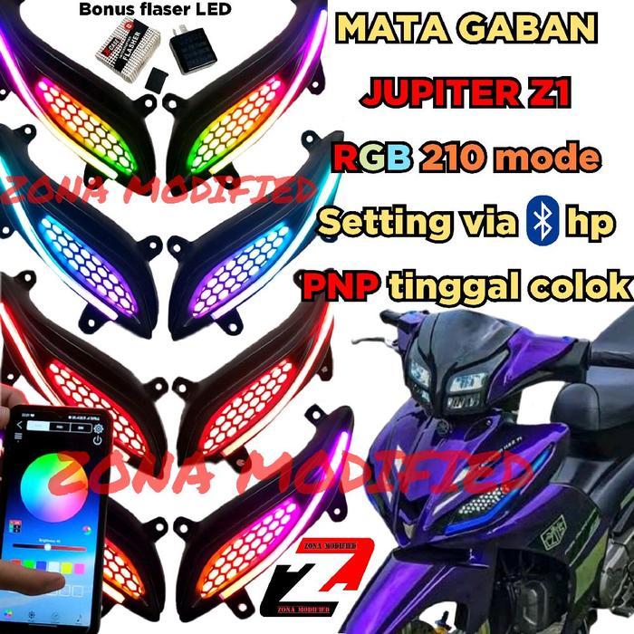 MATA GABAN JUPITER Z1 RGB LED SMART PRO 210 MODE / LAMPU ALIS MOTOR