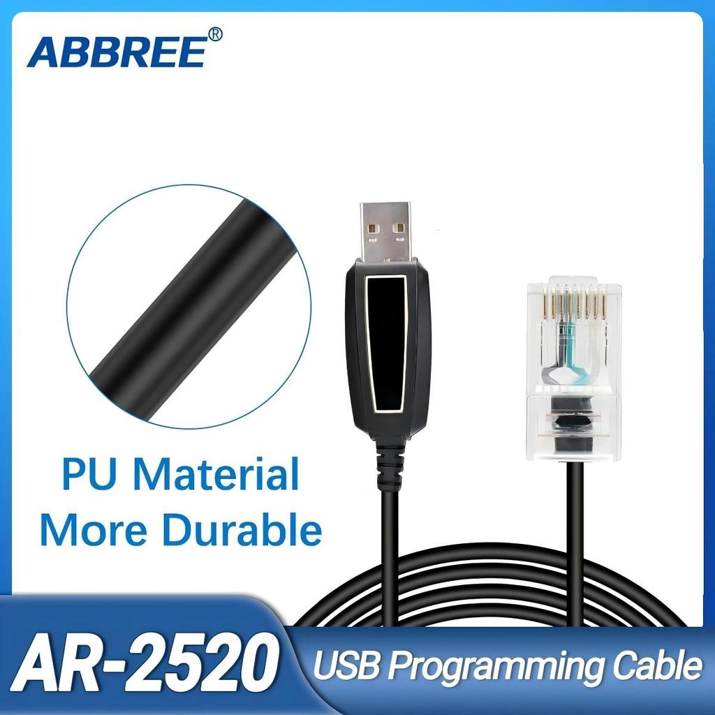 New Abbree Ar-2520 Walkie Talkie Radio Usb Programming Cable For Abbree Ar 2520 V1 V2 25W Mini