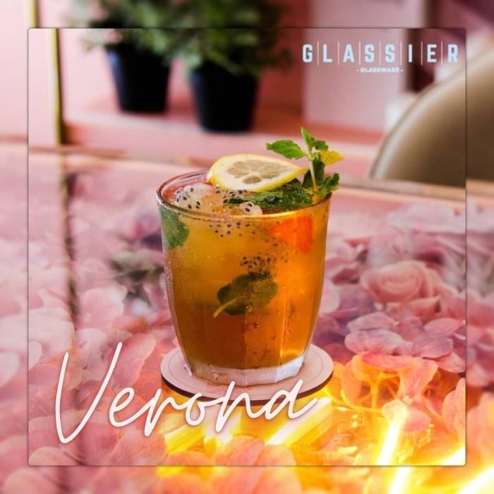 Gelas Bulat Kaca Beling Unik Tebal Murah Tahan Panas Premium Citinova Verona 340ML Gelas Minum Air S