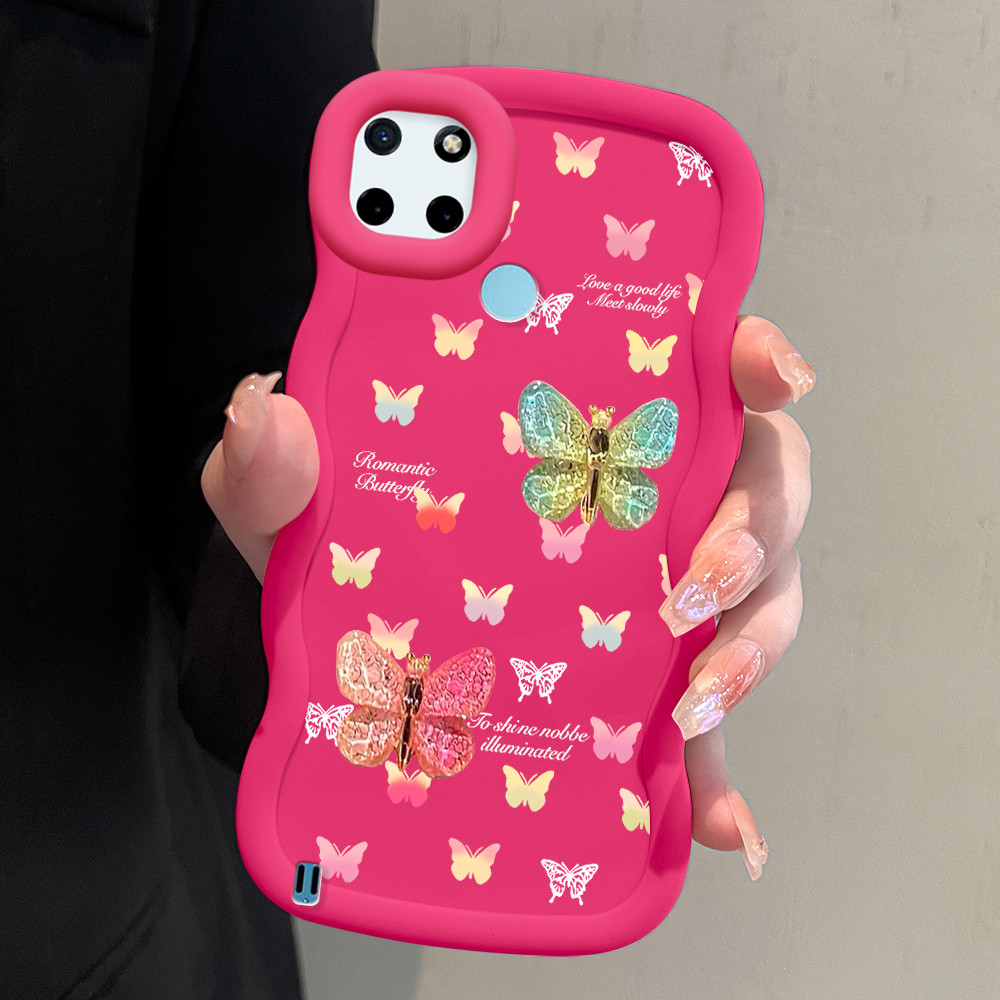 Casing Hp Untuk Realme C21Y C25Y Case Softcase Kesing Soft Cassing Kupu 0818
