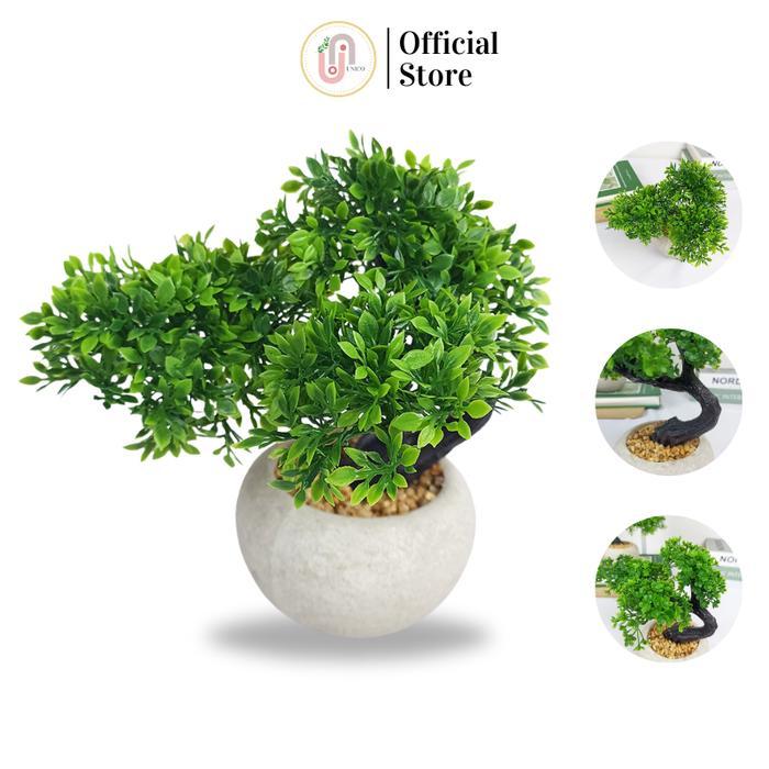 Pohon Bonsai Mini Bunga Hias Plastik Artificial Dekorasi Interior Ruangan Aesthetic